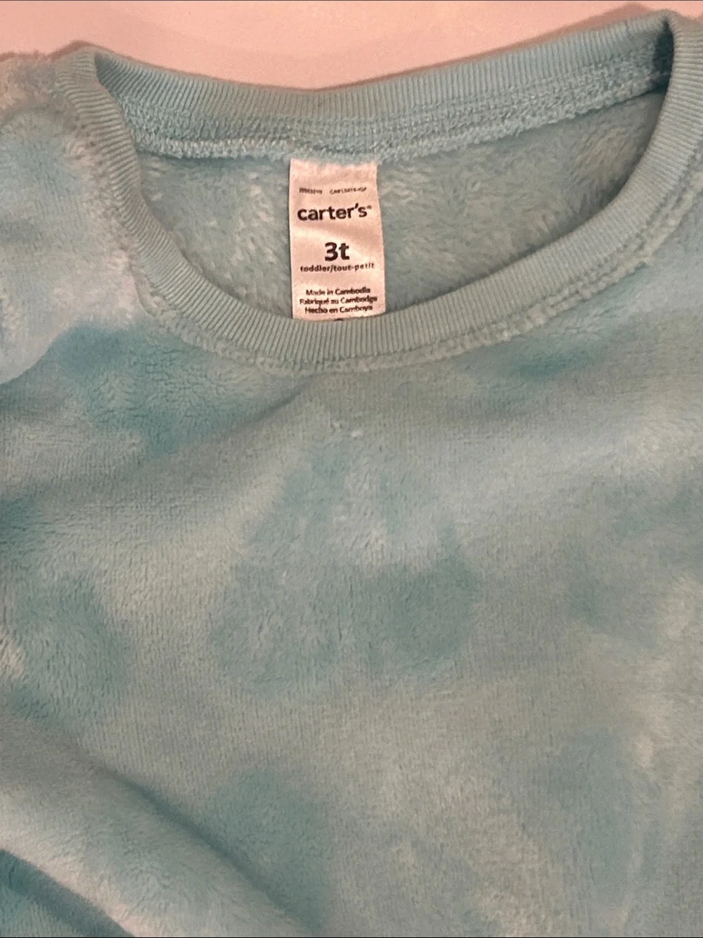 Carter's Light Turquoise Fleece Heart Sweatshirt and Gray Knit Leggings